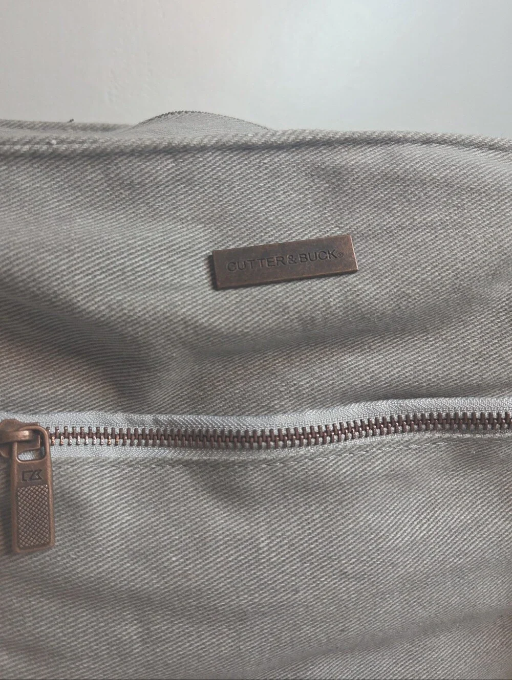 Cutter & Buck Gray Canvas Weekender Tote / Travel Bag